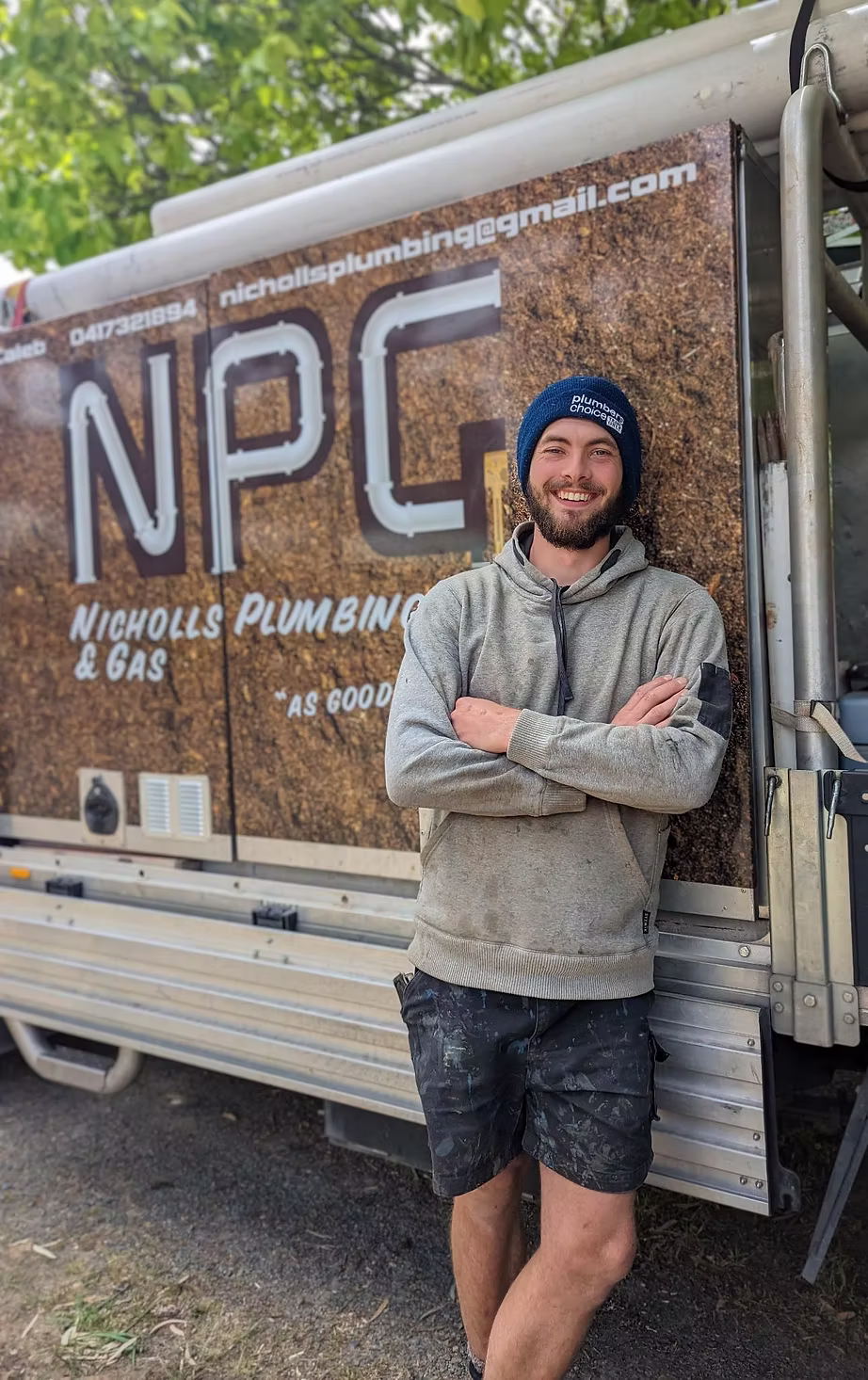 Caleb Nicholls, founder of Nicholls Plumbing & Gas